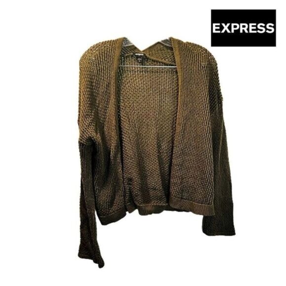 EXPRESS Women's Open Stitch‎ Long-sleeve Open Front Cardigan Sweater - Picture 1 of 6